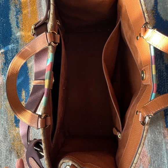 Coach Brown and Multicolor Tote Bag - Picture 3 of 12